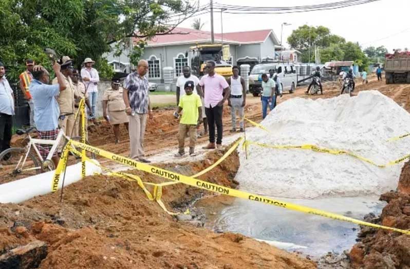 Urgent repairs are being conducted on the Lusignan and Coldingen, East Coast Demerara main access roads to address severe damage and restore safe passage for commuters