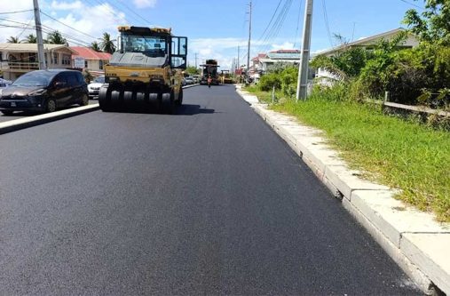 Works ongoing at the East Coast Demerara road expansion project