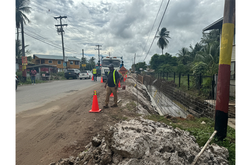 Works has since commenced in Canje as part of the four-lane expansion project now going on in Region Six