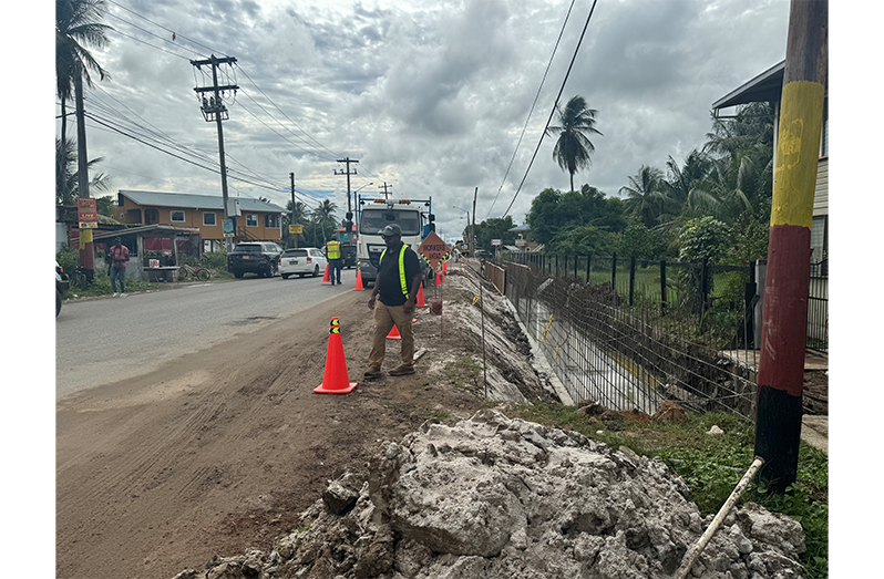 Works has since commenced in Canje as part of the four-lane expansion project now going on in Region Six