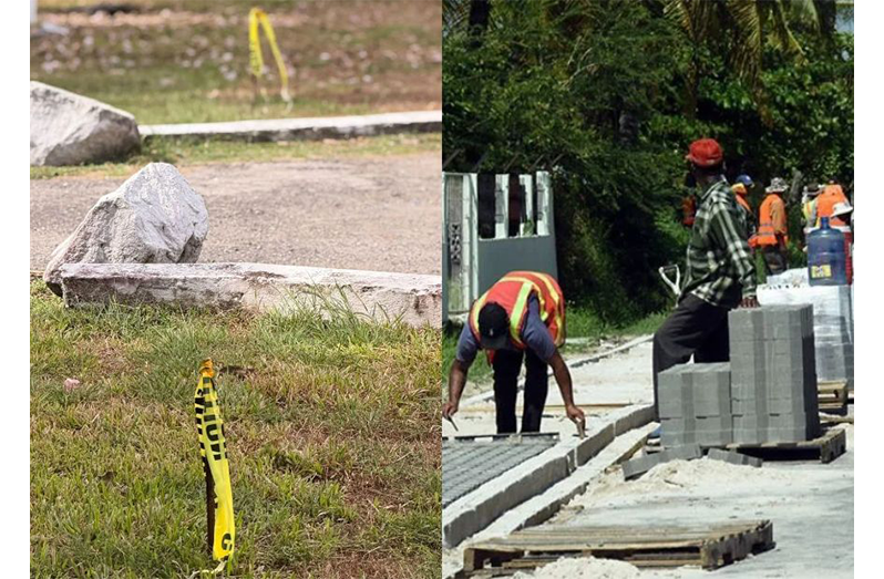 Residents who place chains, boulders and other barriers on road reserves could hinder efforts to improve parking, pedestrian safety and drainage across Georgetown, as the Ministry of Public Works continues its upgrades to road shoulders