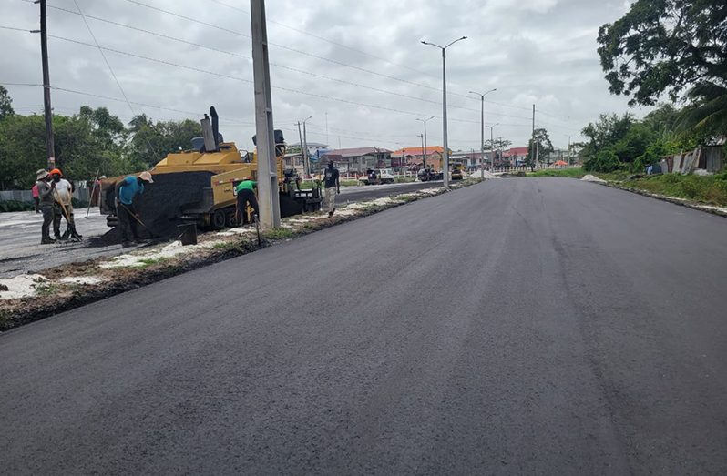 Roads being constructed on the coastline