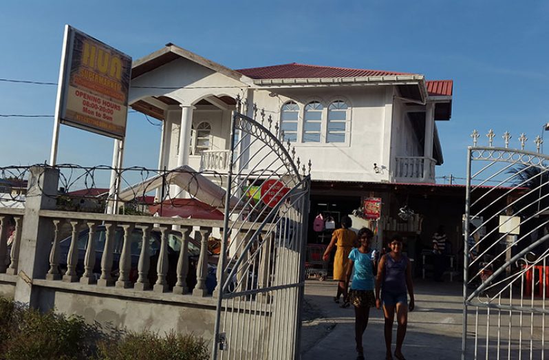 The supermarket that was robbed on Monday