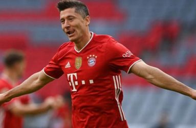 Robert Lewandowski has scored 39 Bundesliga goals in 2020-21 with two matches still to go.