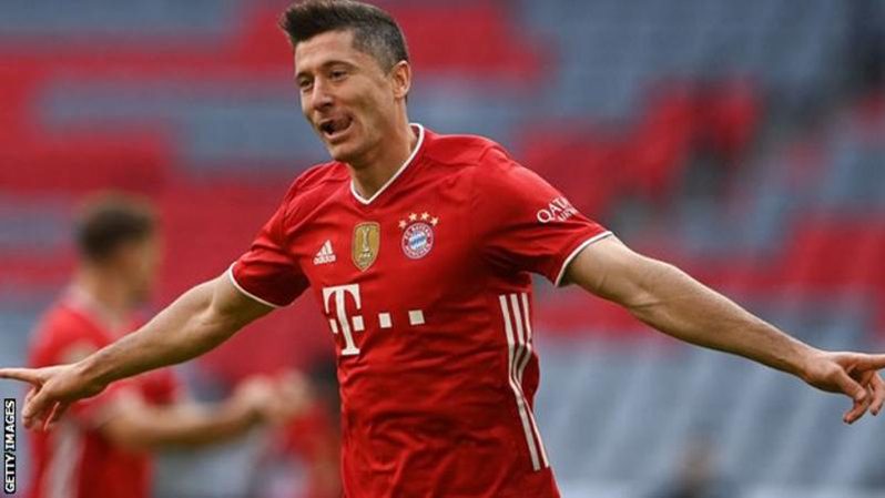 Robert Lewandowski has scored 39 Bundesliga goals in 2020-21 with two matches still to go.