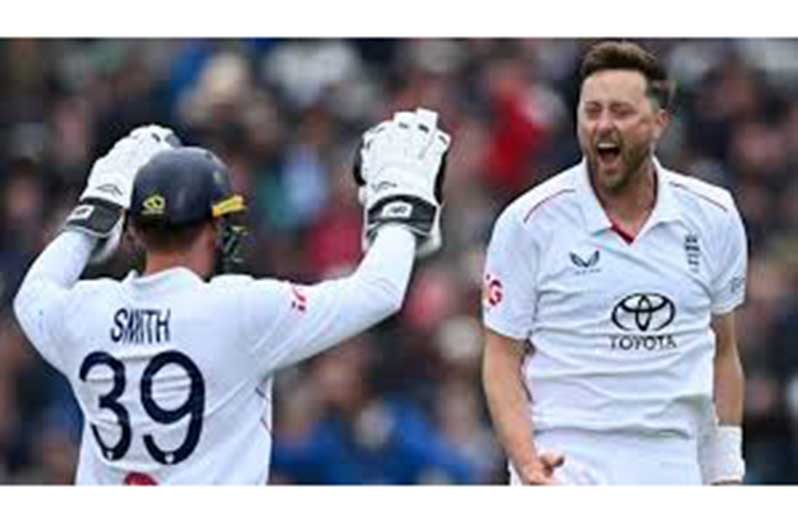 Pacer Ollie Robinson has so far taken seven wickets in the match on his comeback to Test cricket