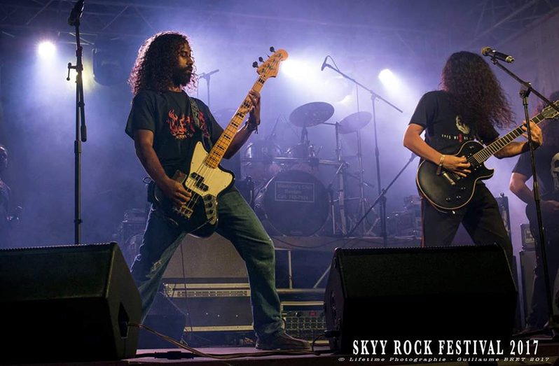 Guyanese rock musicians Gavin Mendonca (left) and Gavin Singh