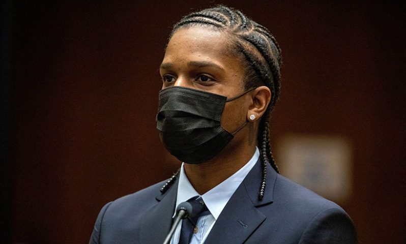 Rapper A$AP Rocky appears for his arraignment hearing on charges of assault with a firearm at the Foltz Criminal Justice Center in Los Angeles, California, U.S. August 17, 2022 (Irfan Khan/Pool via REUTERS)