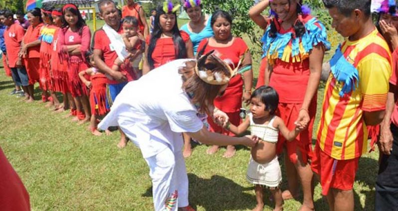 This little Paruima resident came out to greet Minister of Foreign Affairs, Carolyn Rodrigues-Birkett yesterday