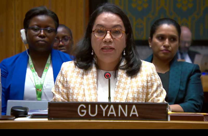 Guyana’s Permanent Representative to the UN, Ambassador Carolyn Rodrigues-Birkett