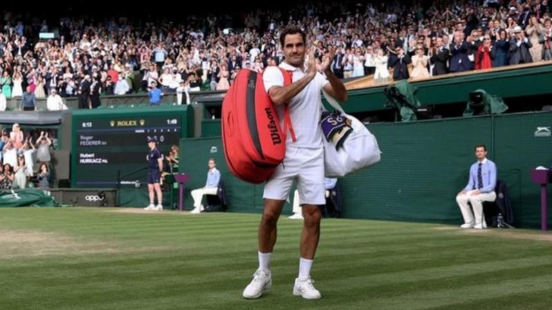 Federer's 20 Grand Slam wins include a record eight Wimbledon victories