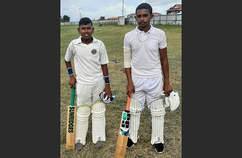 Romario Ramdihol (left) and Lakeram Singh finished unbeaten in the chase
