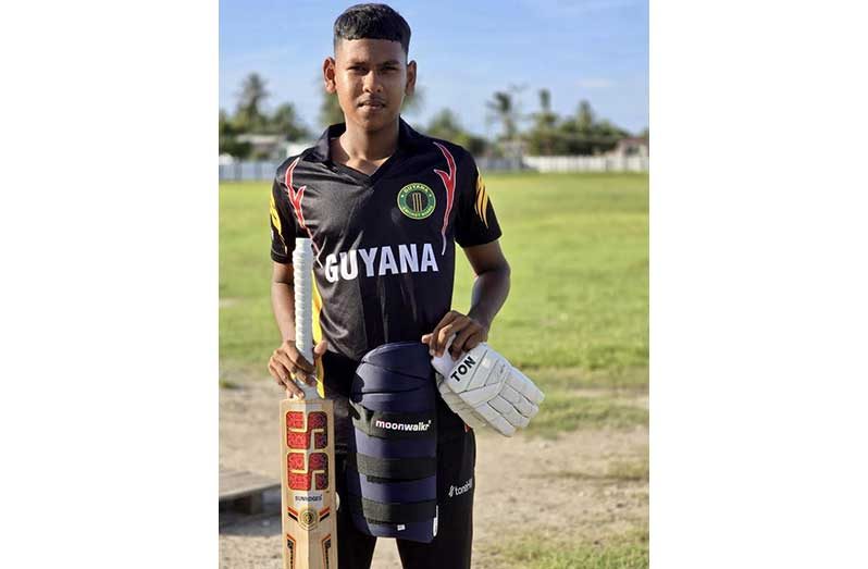 Romario Ramdeholl poses with the gear.