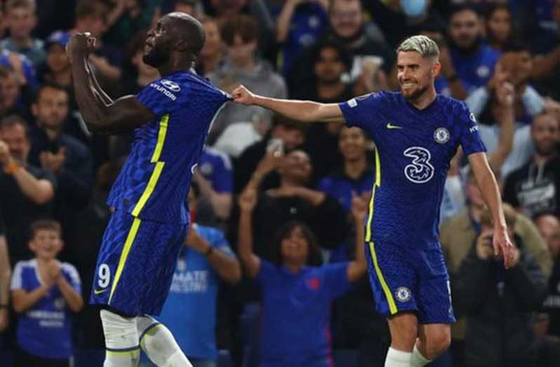 Romelu Lukaku's header was his first ever goal for Chelsea in the Champions League.