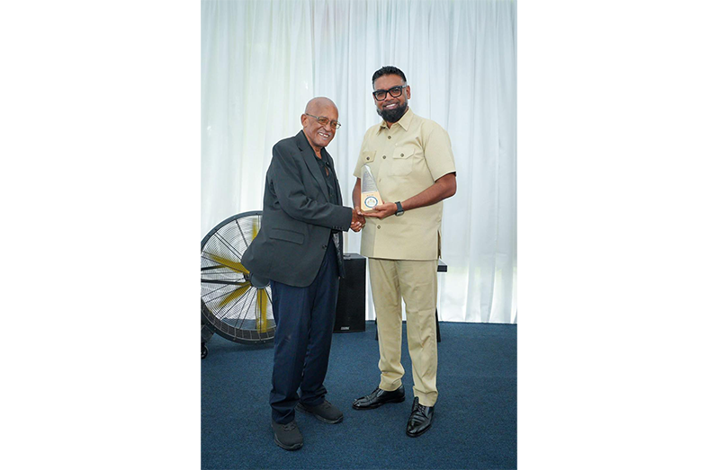 Earlier this year, President Dr Irfaan Ali presented the Lifetime Achievement Award to Ron Robinson