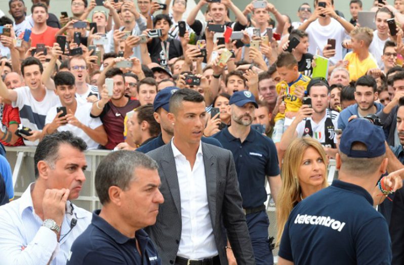 Cristiano Ronaldo arrives at the Juventus' medical center in Turin, Italy July 16, 2018. REUTERS/Massimo Pinca