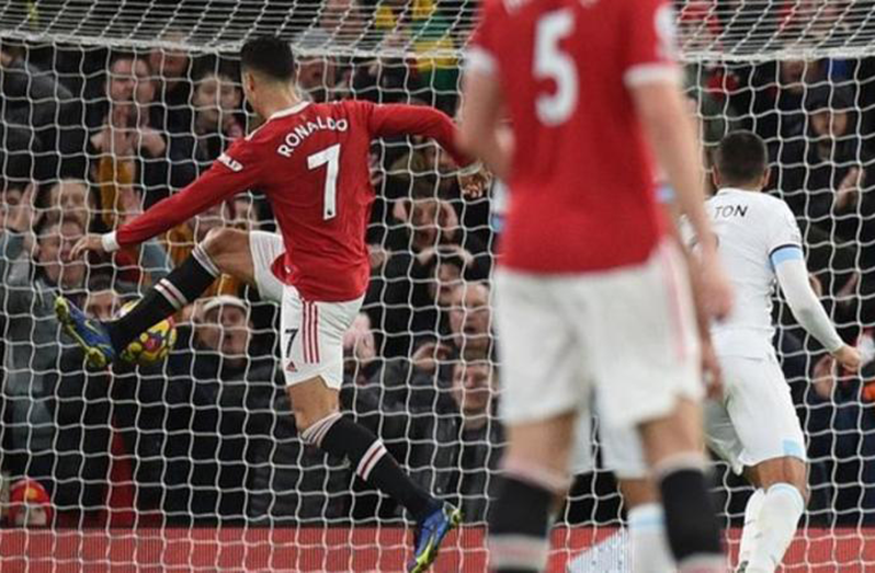 Cristiano Ronaldo scored his eighth Premier League goal of the season