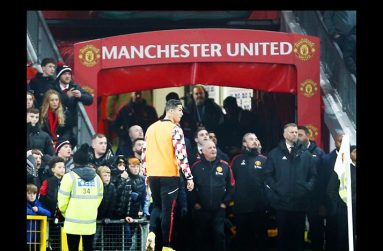 Ronaldo was spotted walking down the tunnel at Old Trafford in the 89th minute