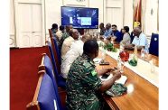 President Irfaan Ali convened an early-morning meeting on Saturday with the Defence Board, the national security apparatus, regional commanders and other senior security officials to address the ongoing situation in Venezuela [Office of the President]