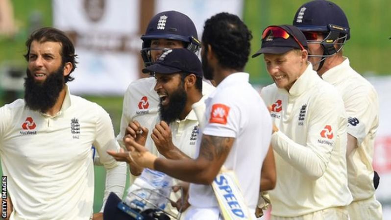 England captain Joe Root (right) scores a century as he guided England to a 57-run victory over Sri Lanka in the second Test.