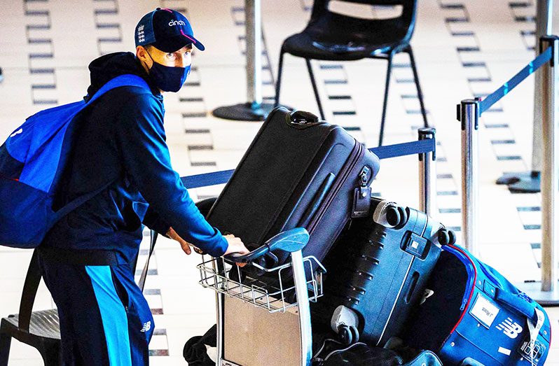 England captain Joe Root at Brisbane Airport (Getty)