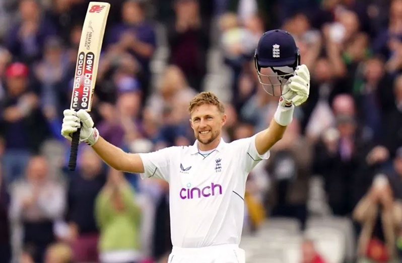 Joe Root reached his century and 10,000 runs in Test cricket as England inched closer (Getty Images)
