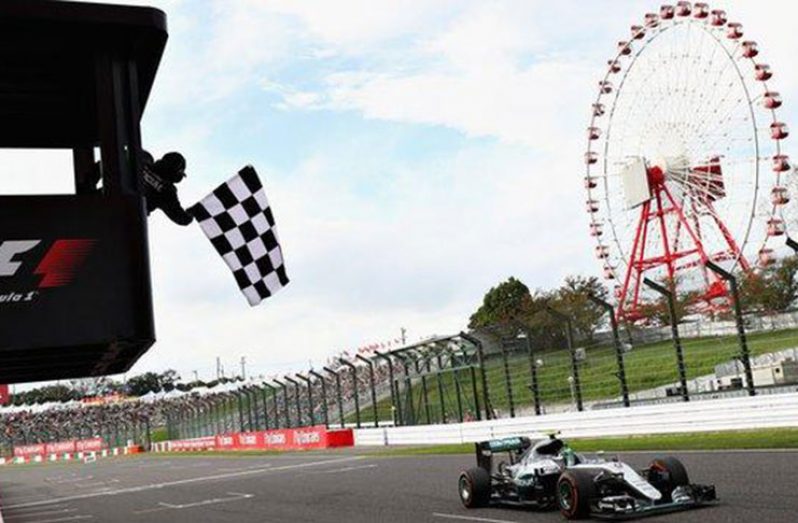 Third time lucky: Rosberg wins in Japan after twice being on pole, in 2014 and 2015, but losing out to Hamilton (BBC Photo)