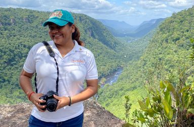 Roselyn Sewcharran during one of her local tours in Guyana