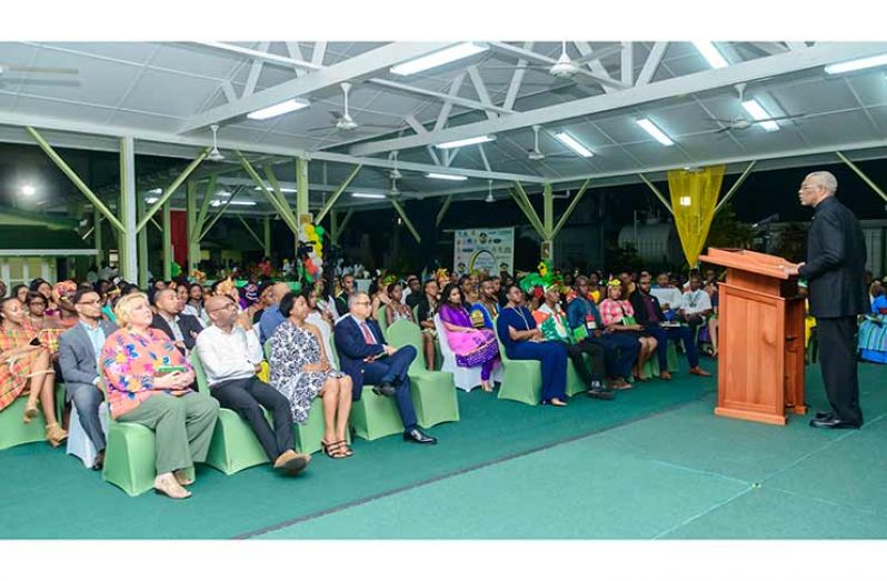 President David Granger addresses the Rotaractors present in Guyana for the 26th Annual District 7030 Conference