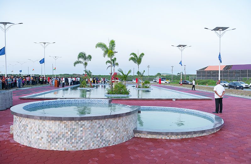 Part of the beautification of the roundabout