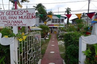 His very colourful and picturesque steelpan museum