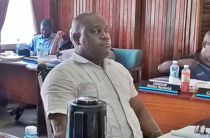 Town Clerk Royston King at Monday’s statutory meeting.
