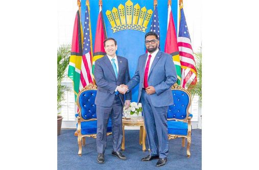 President, Dr Irfaan Ali and United States Secretary of State Marco Rubio