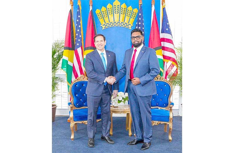 President, Dr Irfaan Ali and United States Secretary of State Marco Rubio