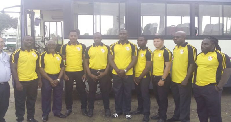 The Rugby 7s team pose for a photo opportunity prior to their departure for Canada.