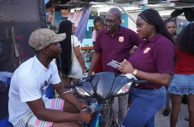 The Board of Industrial Training connected with residents of Ruimveldt during a community engagement held at the Ruimveldt Life Improvement Centre