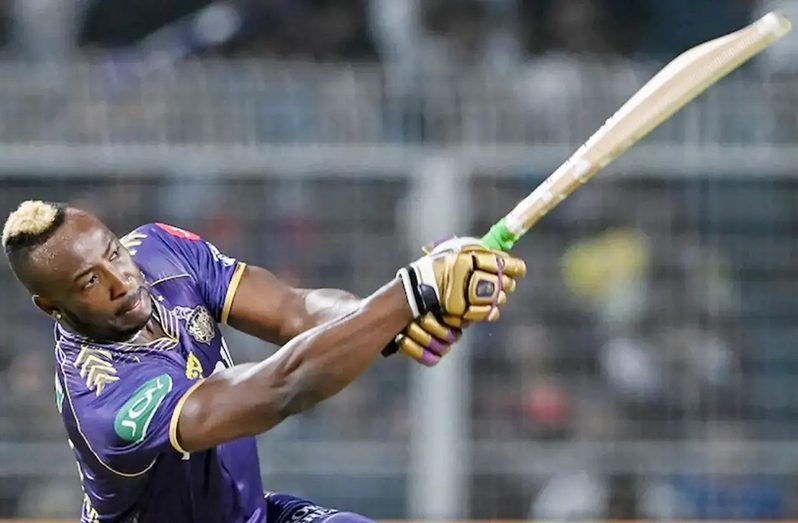 Andre Russell smashed seven sixes in his 25-ball innings
