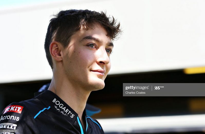 George Russell of Great Britain and Williams walks in the Paddock during previews ahead of the F1 Grand Prix of Australia at Melbourne Grand Prix Circuit on March 12, 2020 in Melbourne, Australia. (Photo by Charles Coates/Getty Images)