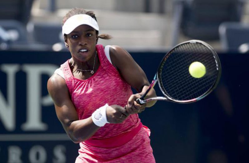 Sachia Vickery in action at the Monterrey Open where she was knocked out in the semi-finals.