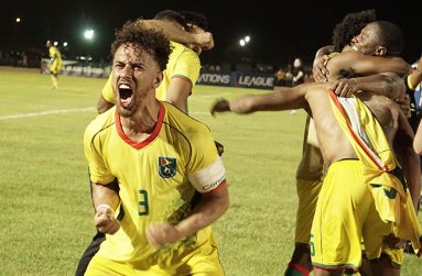 Golden Jaguars Captain Sam Cox celebrates!