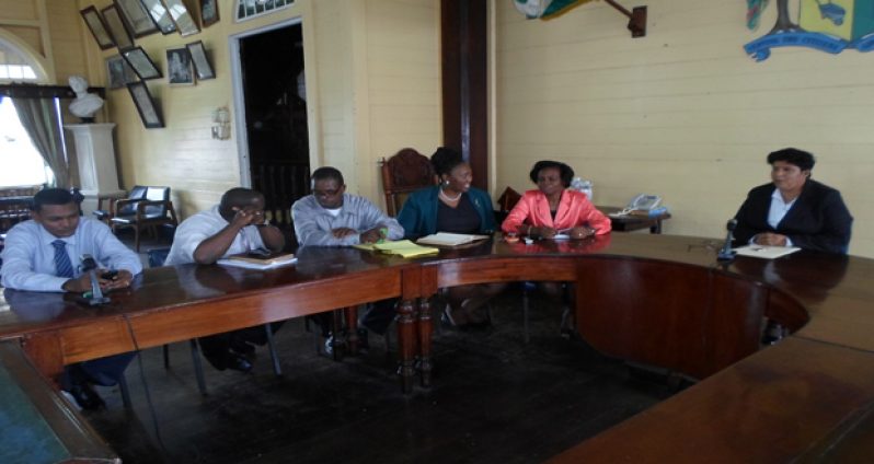 Town Clerk Carol Sooba addresses a special media briefing in the Chambers of City Hall yesterday