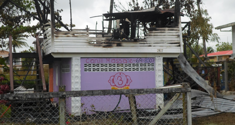 What’s left of the Wong’s residence after the fire