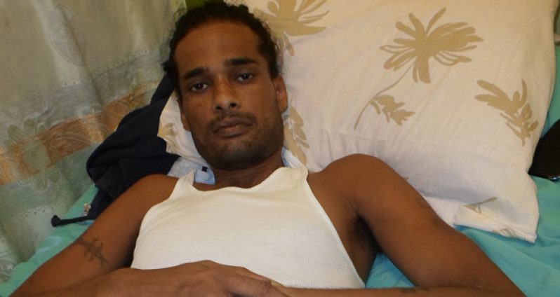 Yadram Persaud, paralysed following a freak accident in Trinidad four years ago