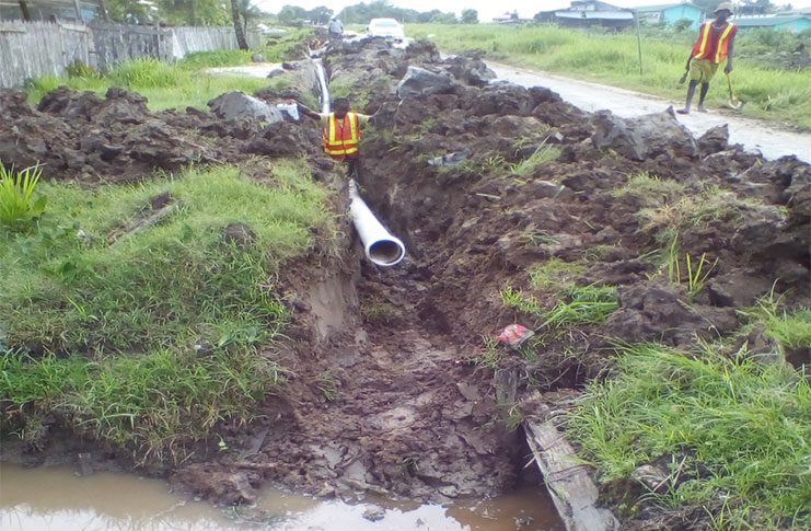 Works conducted by the Guyana Water Inc (GWI)