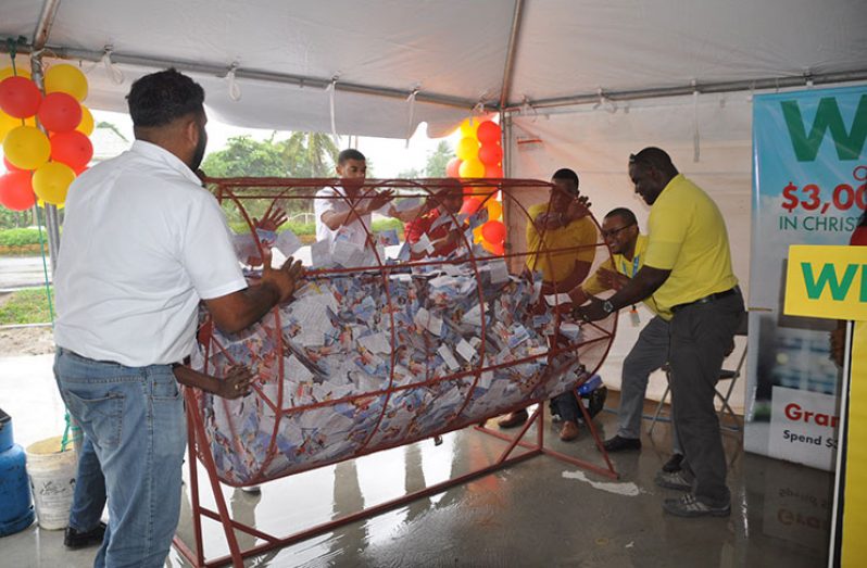THE $2M PULL! Orlando Alexander’s name was drawn from the thousands of entries (Photo by Delano Williams)