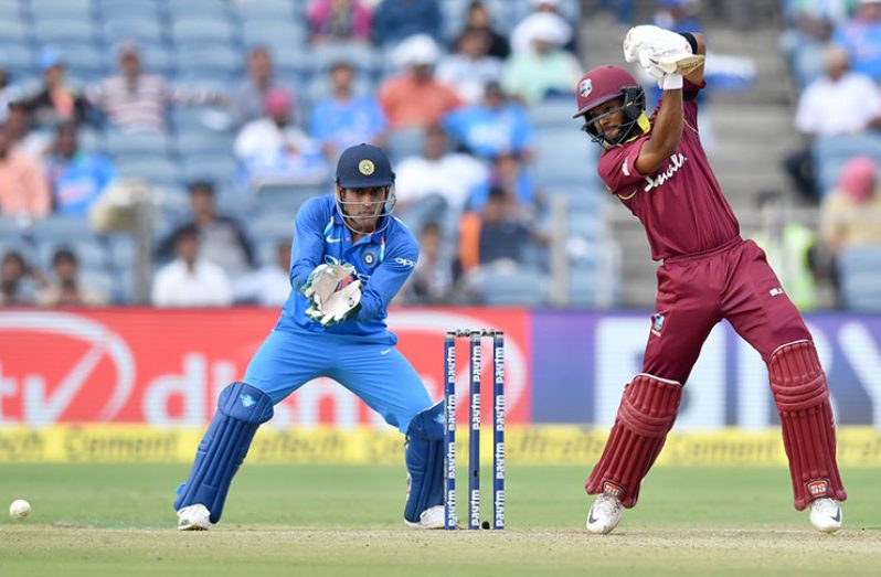 Shai Hope struck a measured 95 to carry West Indies towards a competitive total ©AFP