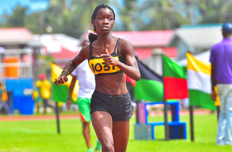 15-year-old sensation Deshanna Skeete is among the athletes coach Moses Pantlitz will be taking to Barbados. (Samuel Maughn Photo)