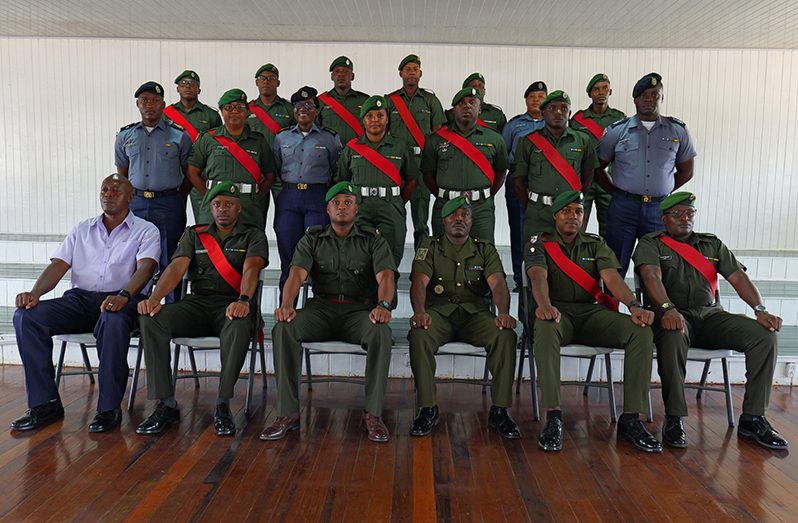 The graduants with senior officers (seated)