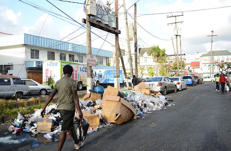 Group 10 encompasses the city’s commercial areas. With City Hall’s garbage truck down, clearance will now depend on the smaller contractors which are already covering other groups (Photos by Samuel Maughn)