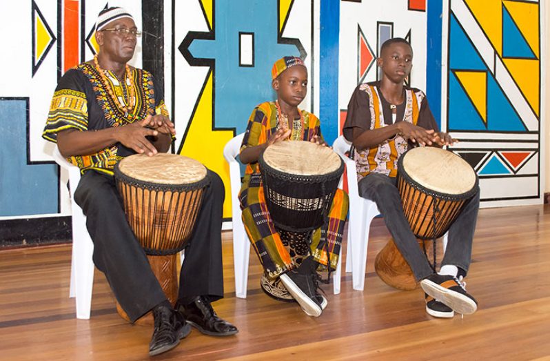 Drummers performing at the awards ceremony on Thursday